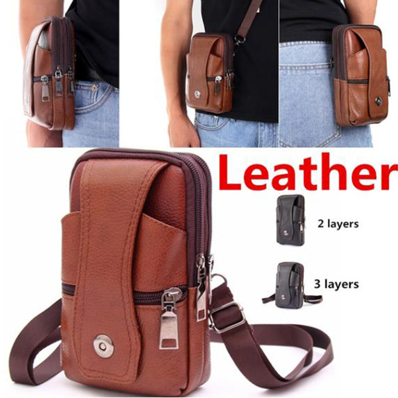 1Pcs Men Cell Phone Belt Pack  - Leatherwork Fasteners 评论和价格