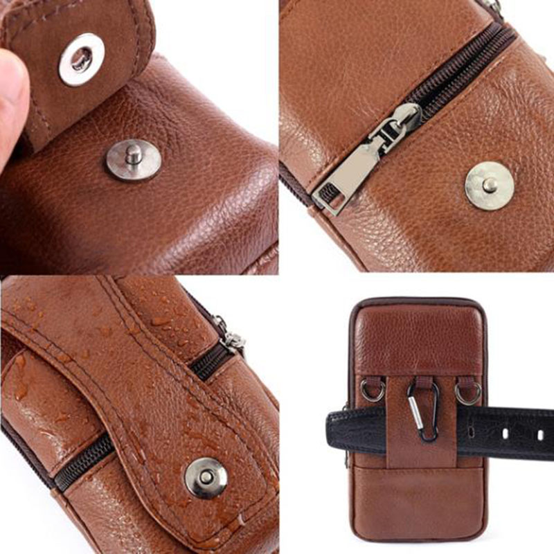 1Pcs Men Cell Phone Belt Pack  - Leatherwork Fasteners 评论和价格