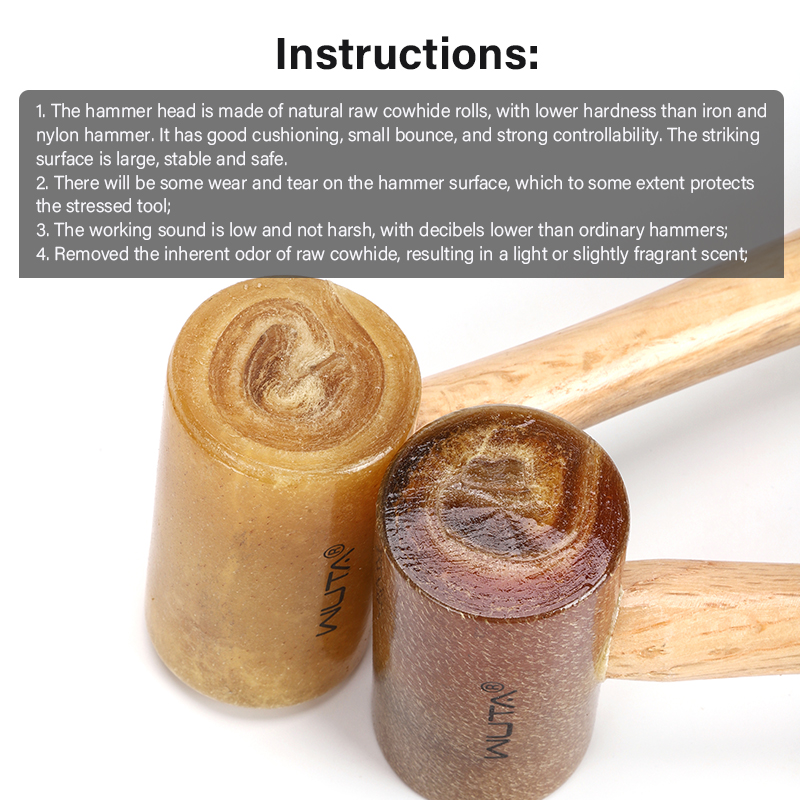 WUTA 100% Rawhide-head Mallet  - Mallet Rawhide Craft 评论和价格