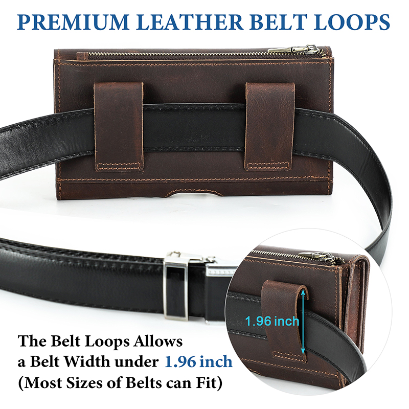 Cowhide Leather Waist Bag Phon - Leatherwork Fasteners 评论和价格