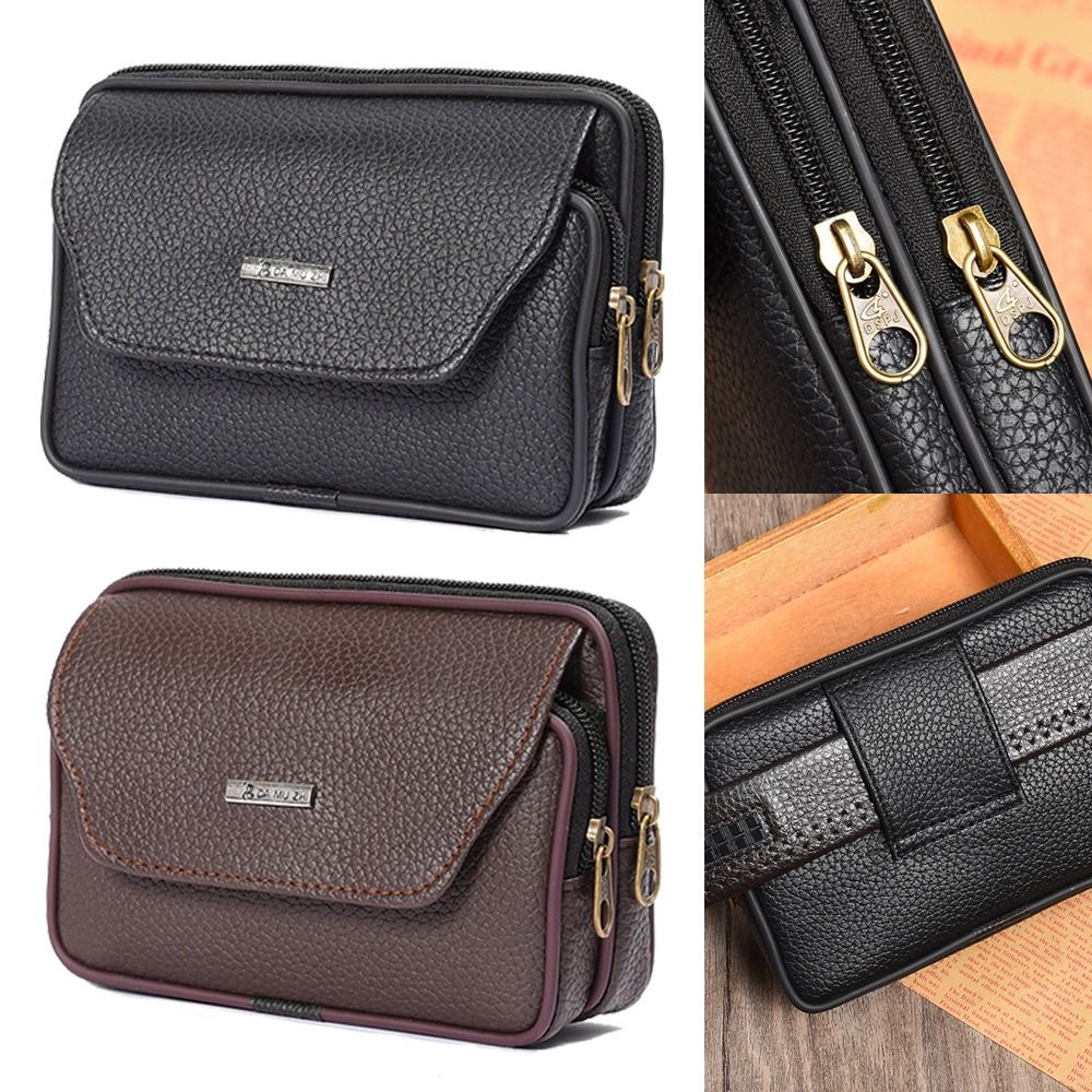 Casual PU Leather Men Waist Ba - Leatherwork Fasteners 评论和价格