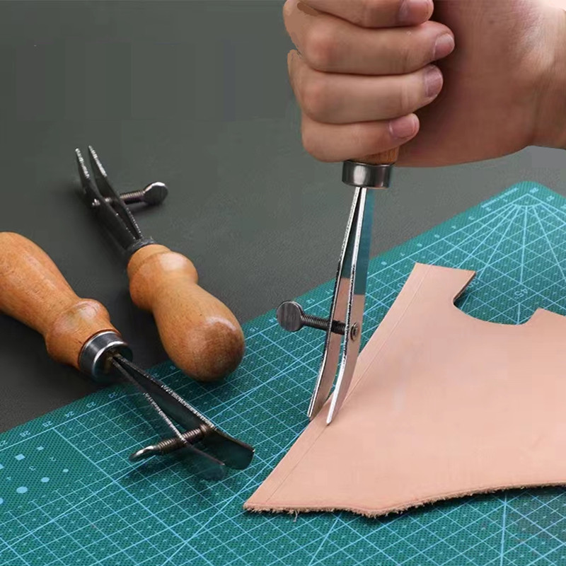 Adjustable Leather Edge Crease - Groover Stitching Tool 评论和价格