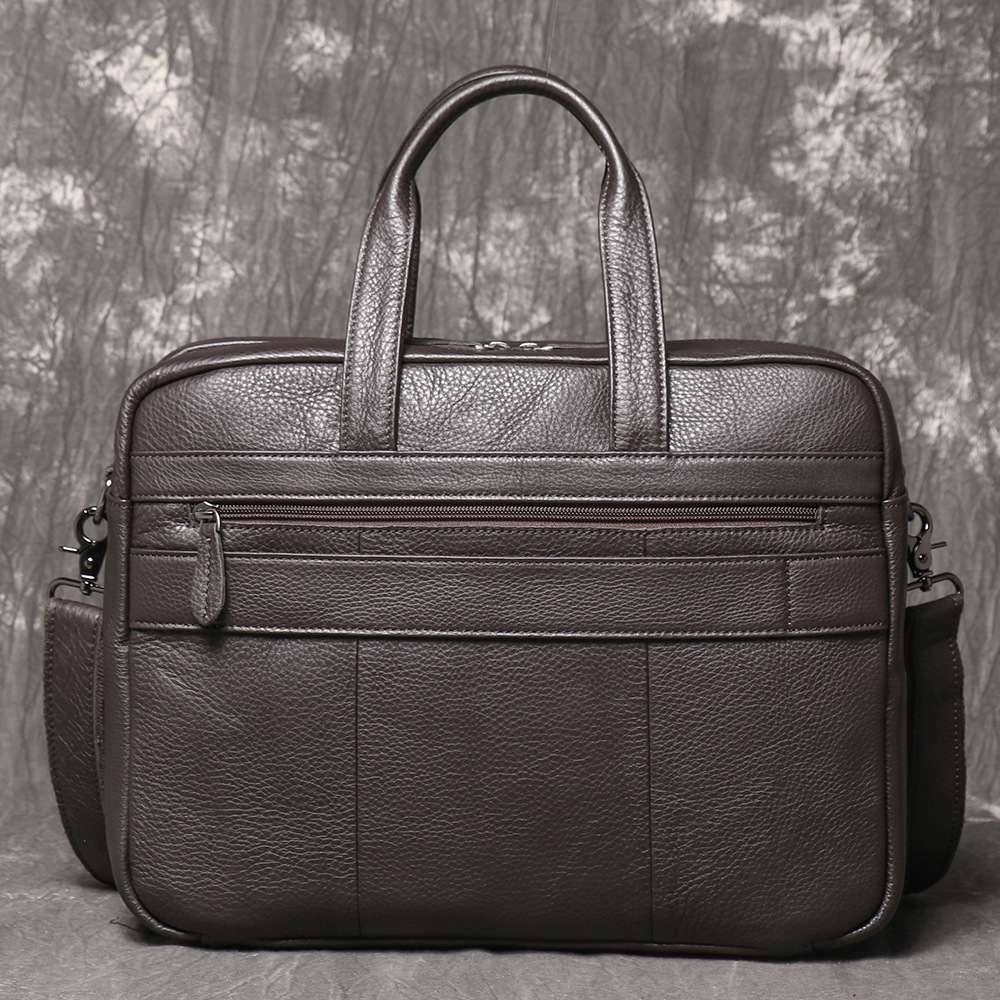 Men's Genuine Leather Briefcas - Leather Work Bag Mens 评论和价格