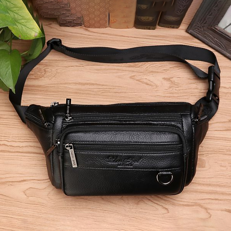 Men Waist Fanny Bags Sling Che - Leatherwork Fasteners 评论和价格