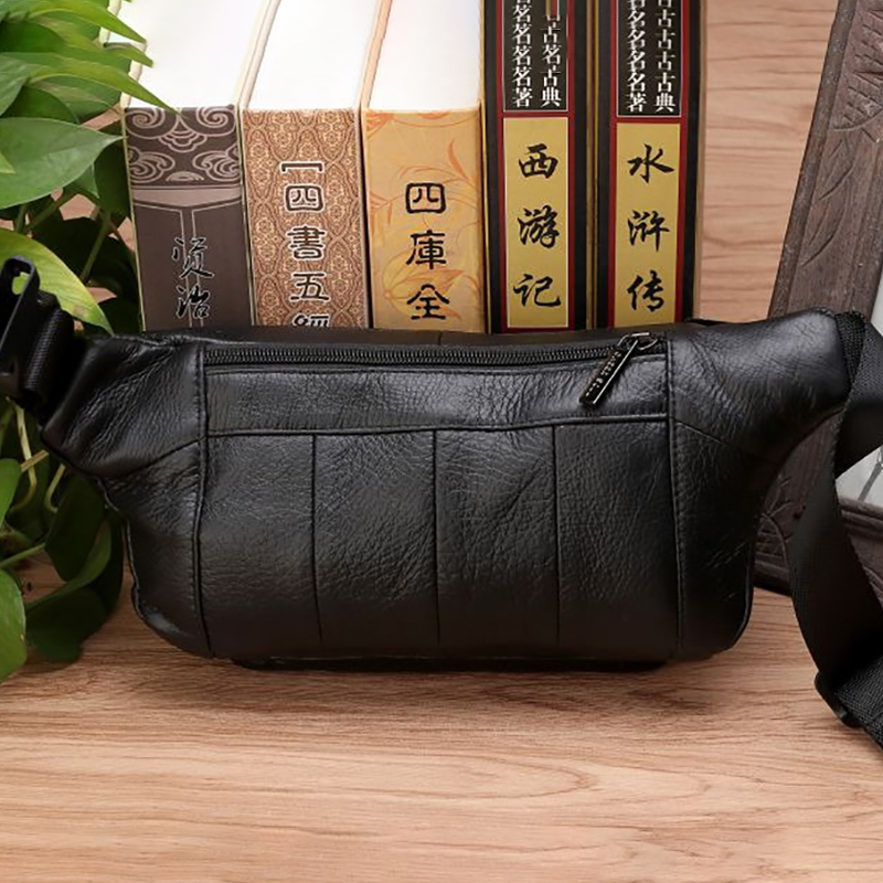 Men Waist Fanny Bags Sling Che - Leatherwork Fasteners 评论和价格