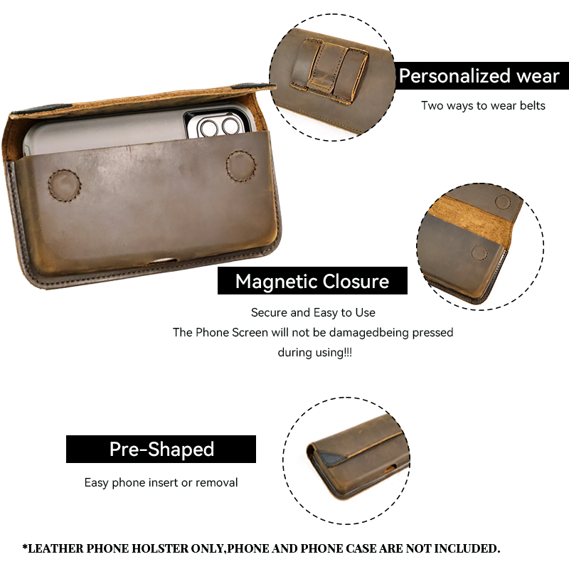 Genuine Leather Waist Bag for  - Leatherwork Fasteners 评论和价格
