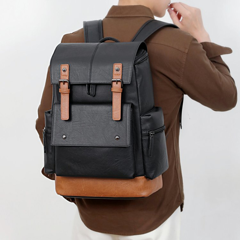 New Vintage Men's Leather Back - Leather Work Bag Mens 评论和价格