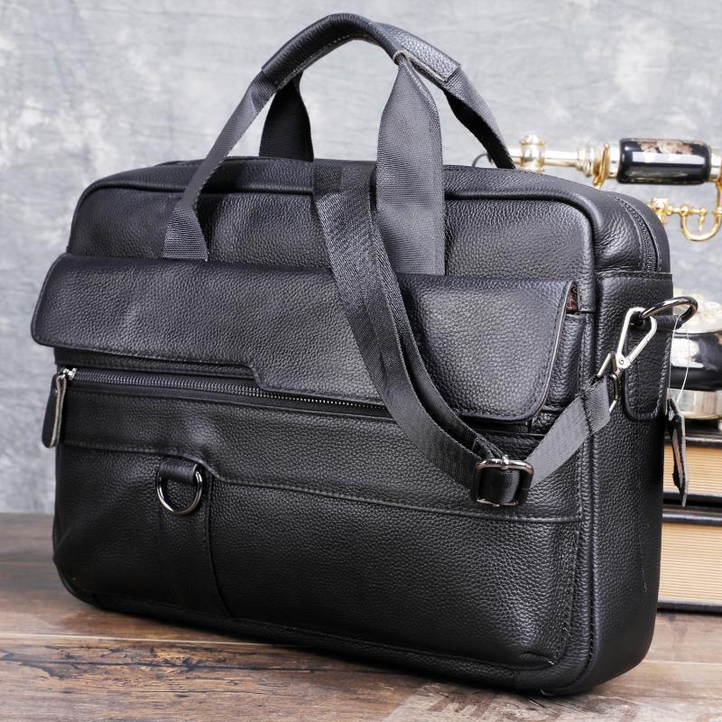 Large Men's Genuine Leather Ha - Leather Work Bag Mens 评论和价格