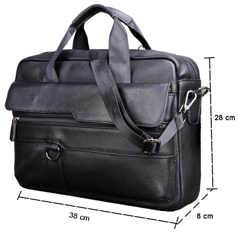Large Men's Genuine Leather Ha - Leather Work Bag Mens 评论和价格