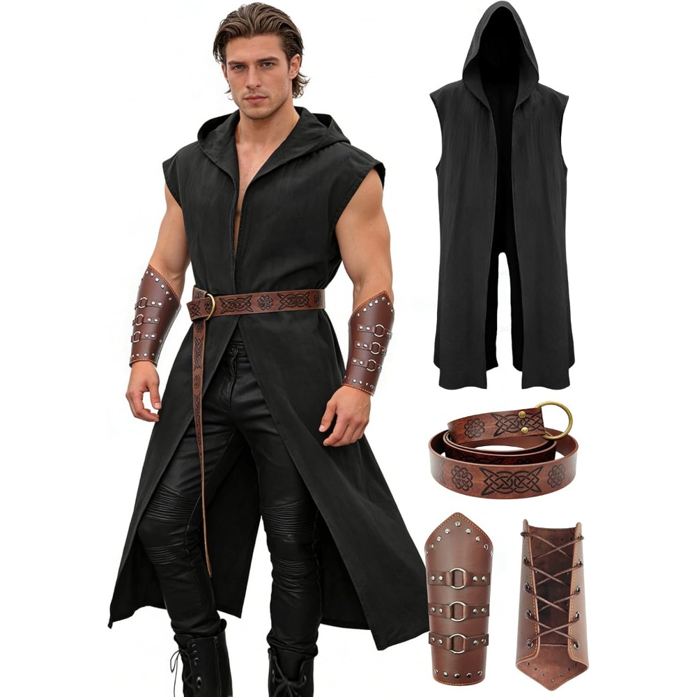 Men’s Renaissance Costume Set  - Leatherwork Fasteners 评论和价格