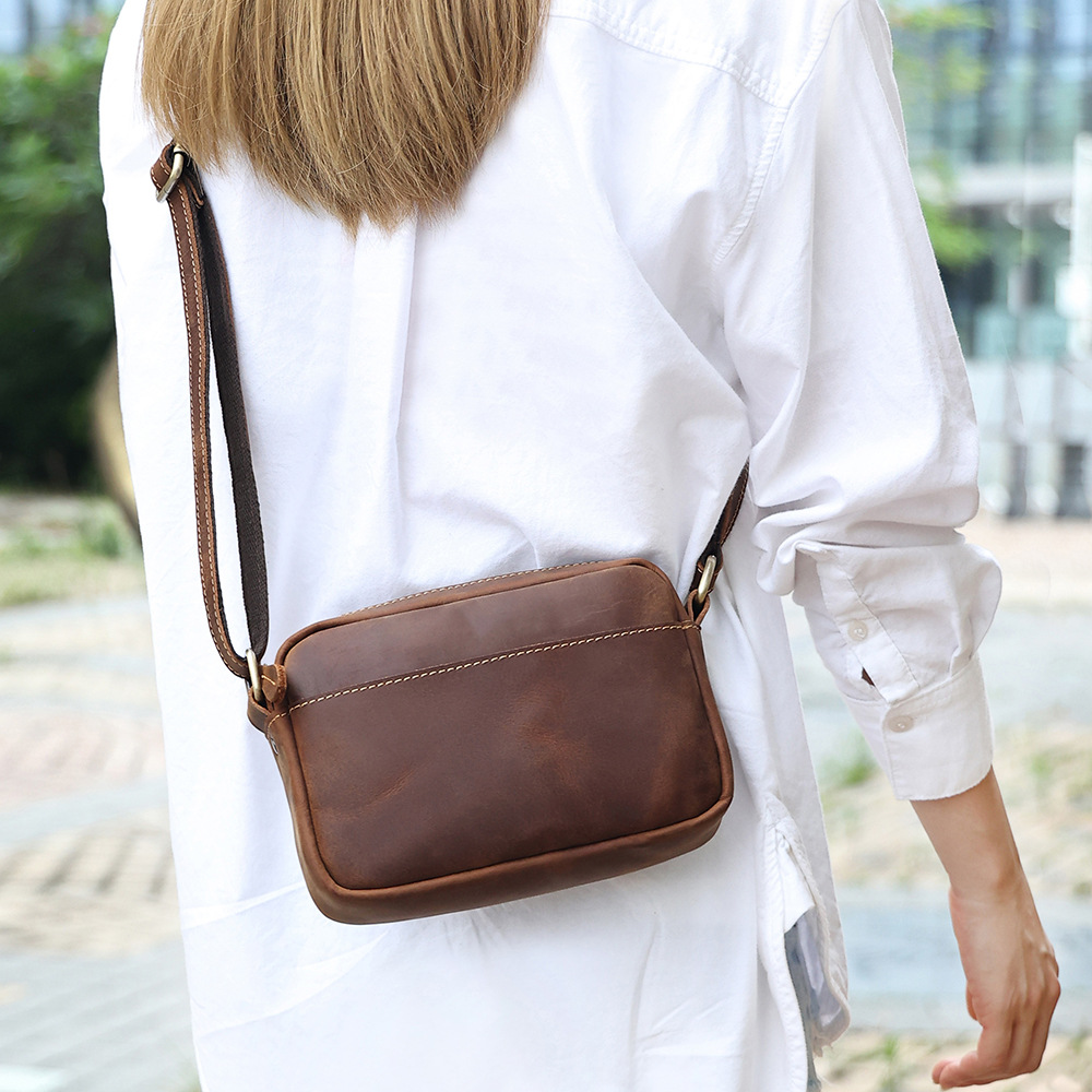 Luxury Genuine Cowhide Messeng - Leather Work Bag Mens 评论和价格
