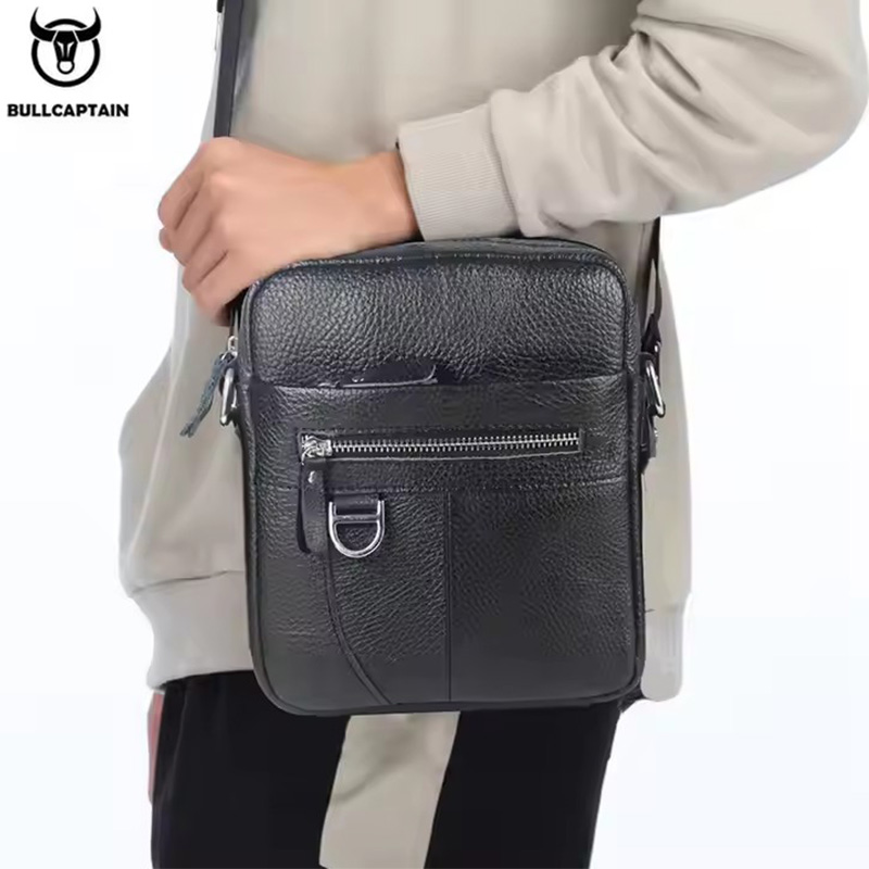 BULLCAPTAIN Mens Leather Messe - Leather Work Handbag 评论和价格