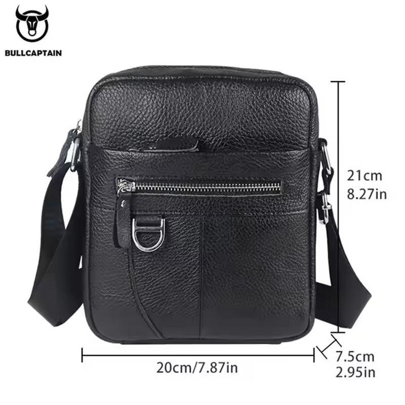 BULLCAPTAIN Mens Leather Messe - Leather Work Handbag 评论和价格