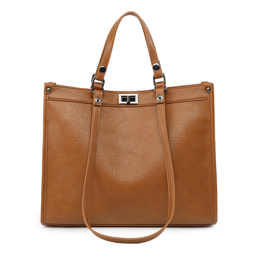 Women Large Capacity Tote Bag  - Leather Work Handbag 评论和价格