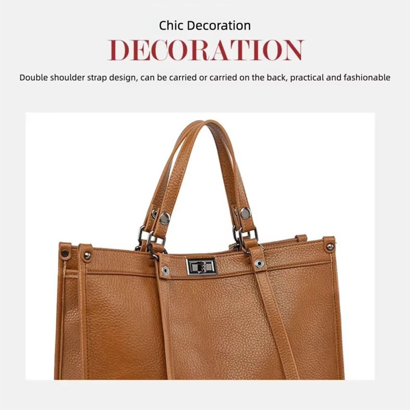 Women Large Capacity Tote Bag  - Leather Work Handbag 评论和价格