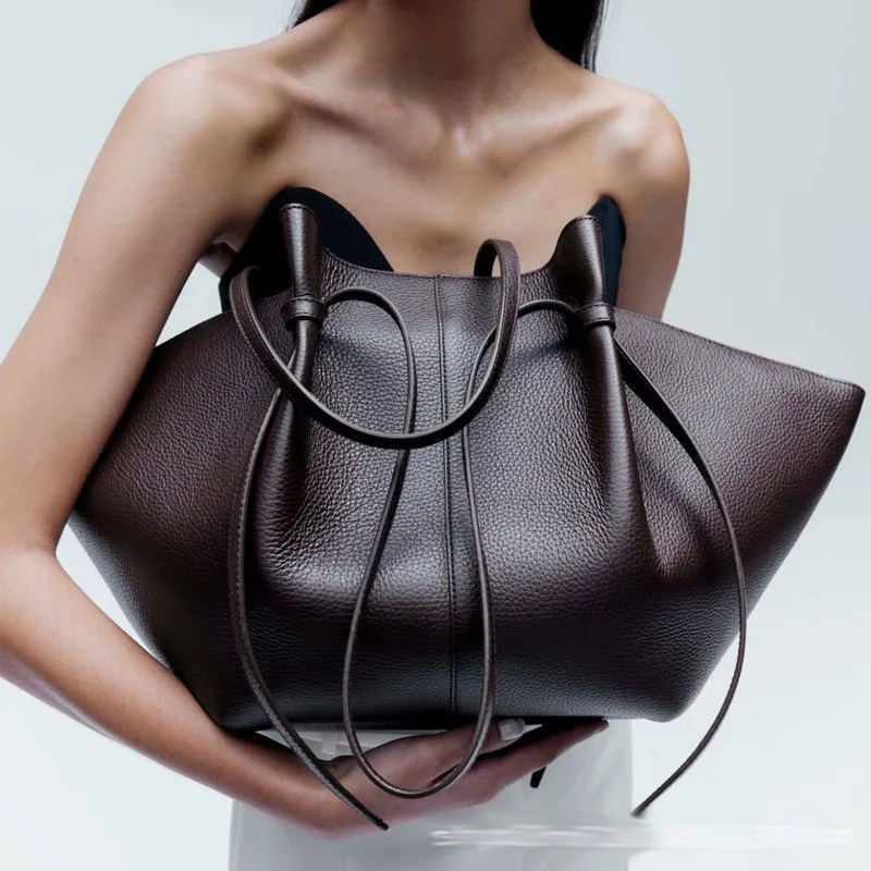 Women Leather Shoulder Bag Dum - Leather Work Handbag 评论和价格