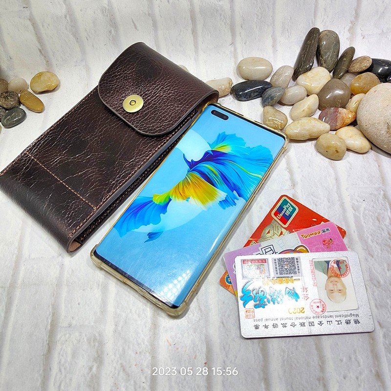 Mobile Phone Waist Bag Holster - Leatherwork Fasteners 评论和价格