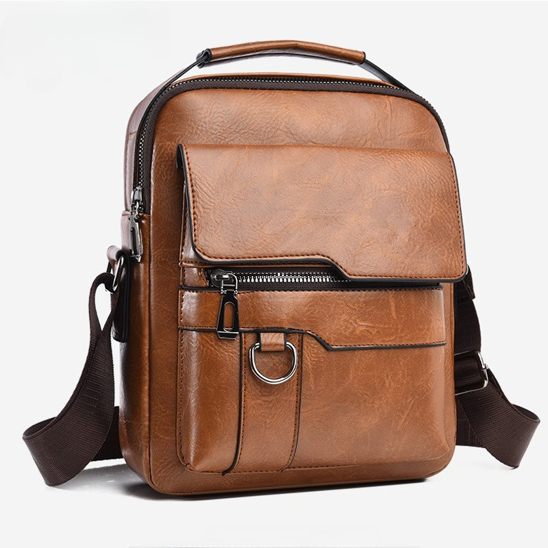Hot Fashion Korean Style Men C - Leather Work Bag Mens 评论和价格
