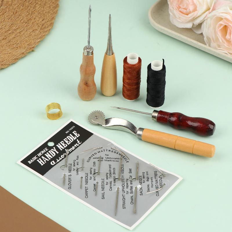 Leather Sewing Tools Kit Woode - Groover Stitching Tool 评论和价格