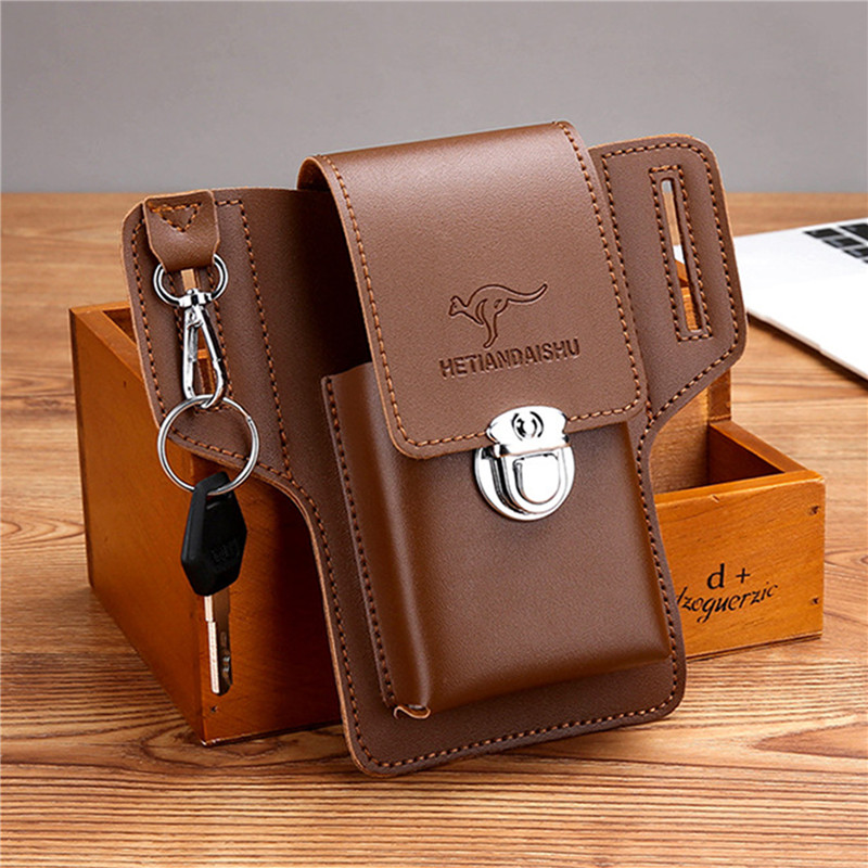 Phone Belt Bag For Men Bags Ce - Leatherwork Fasteners 评论和价格