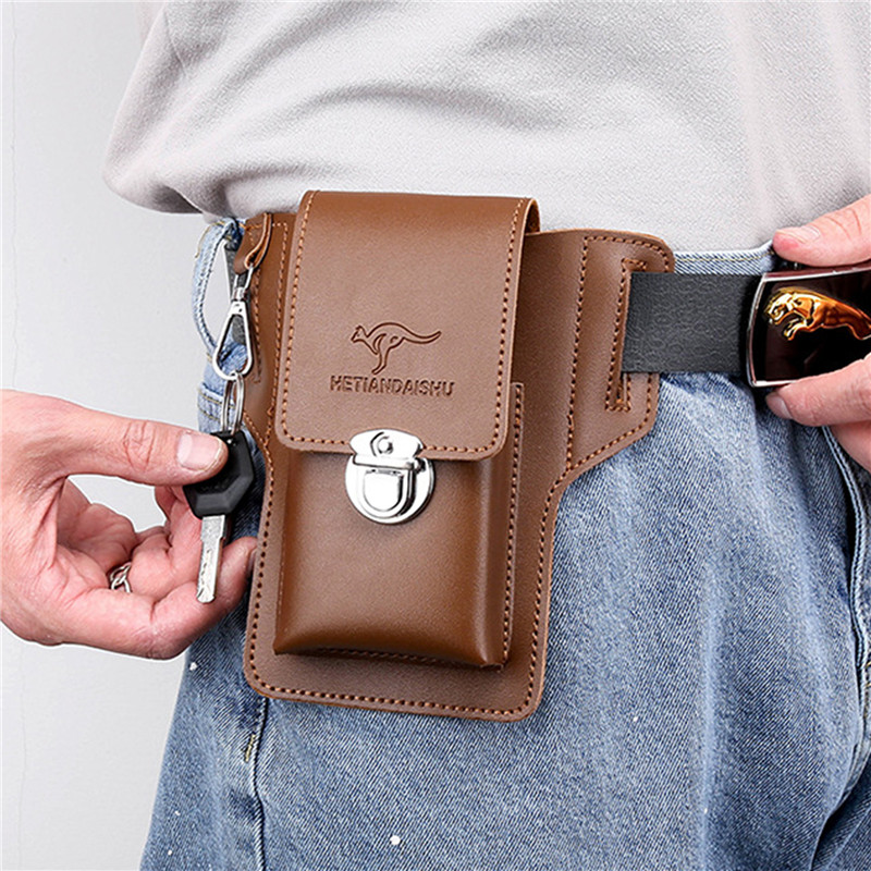Phone Belt Bag For Men Bags Ce - Leatherwork Fasteners 评论和价格