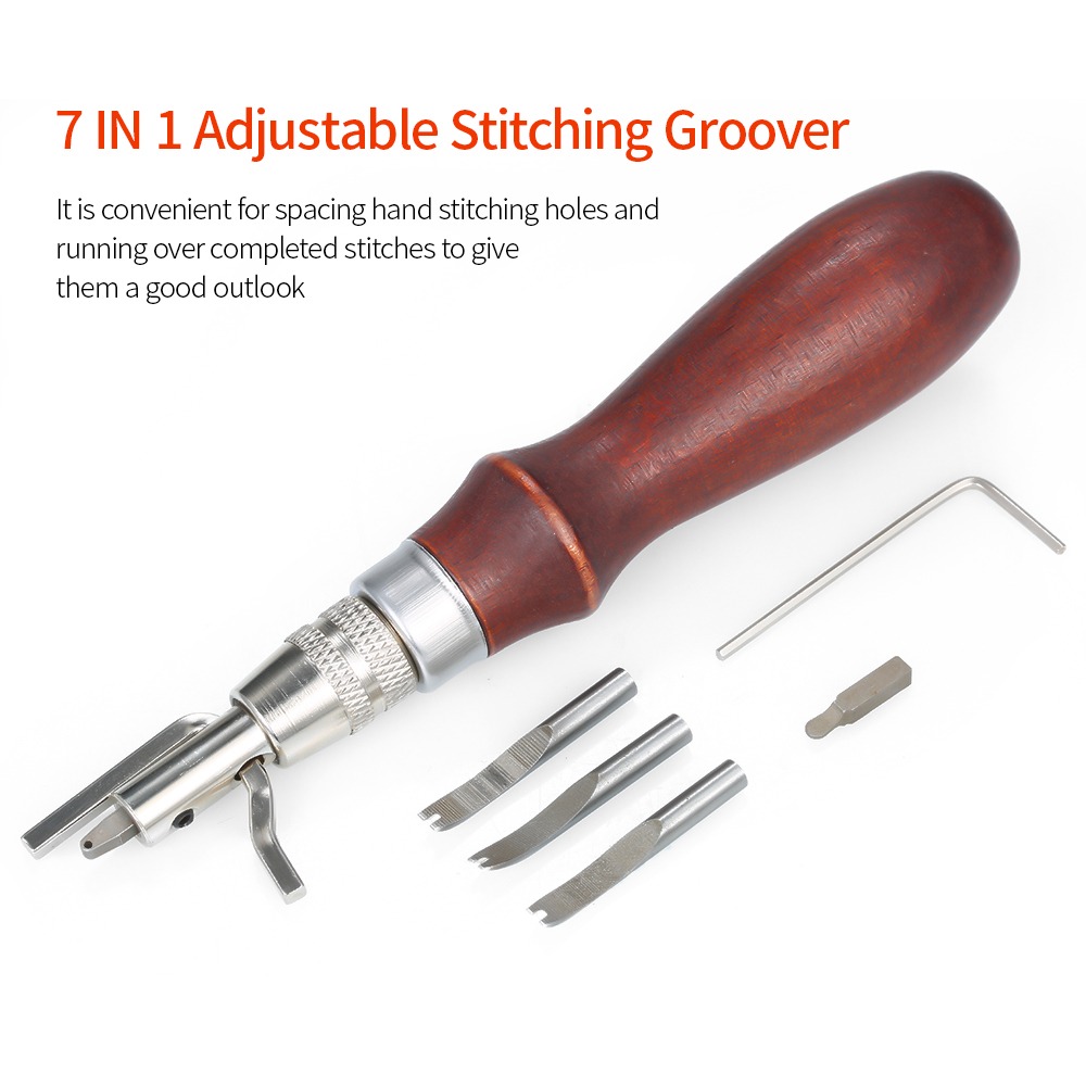 Adjustable Leather Stitching G - Groover Stitching Tool 评论和价格