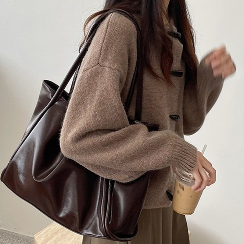 2026 Women New Vintage Shoulde - Leather Work Handbag 评论和价格