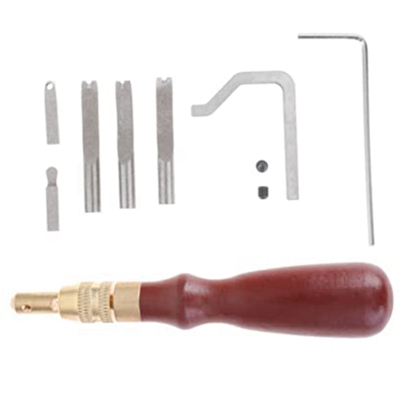 7Pcs Leather Beveler Stitching - Groover Stitching Tool 评论和价格