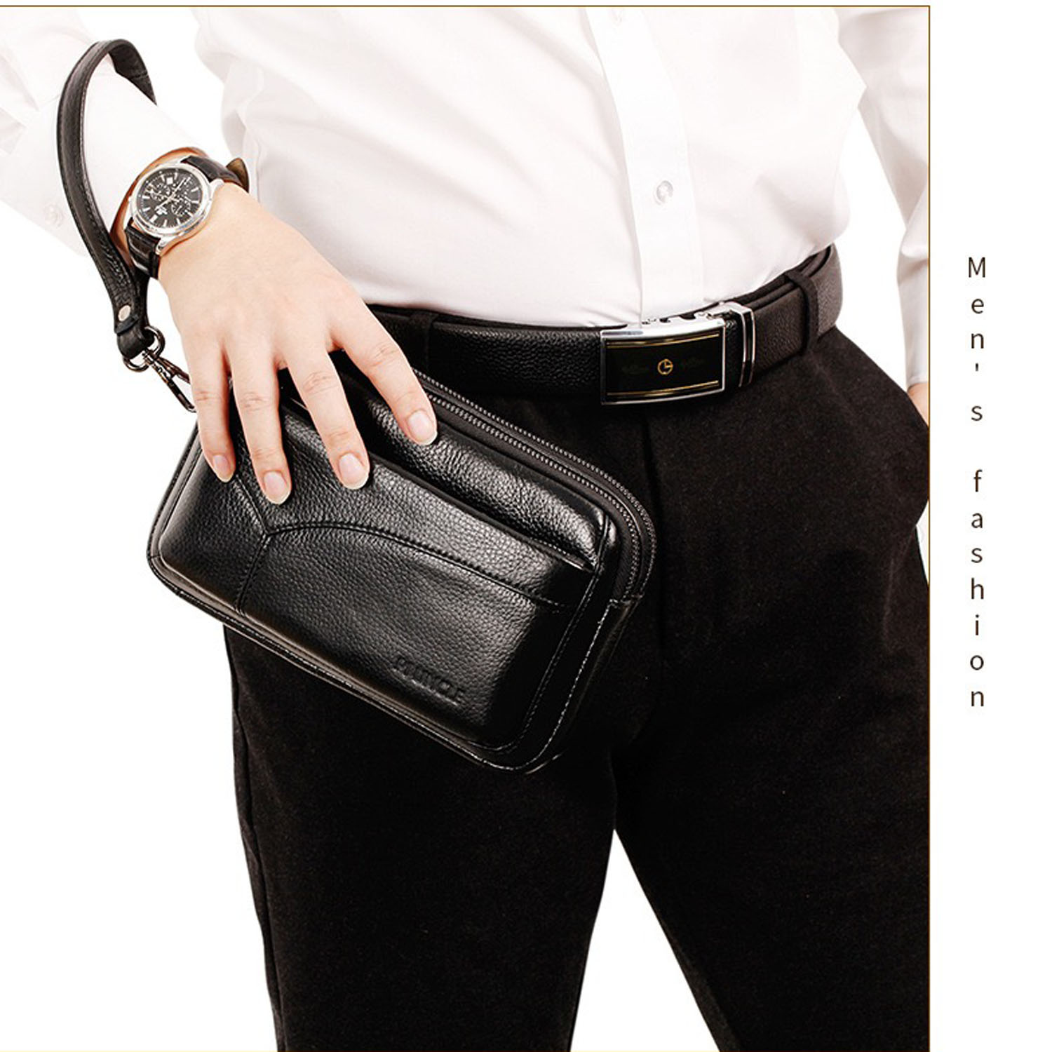 Men's Genuine Leather Fashion  - Leather Work Bag Mens 评论和价格