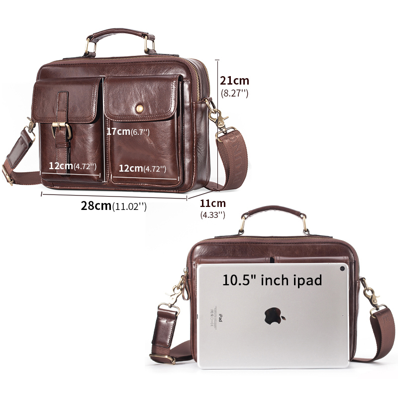 Brand New Cowhide Leather Mess - Leather Work Bag Mens 评论和价格