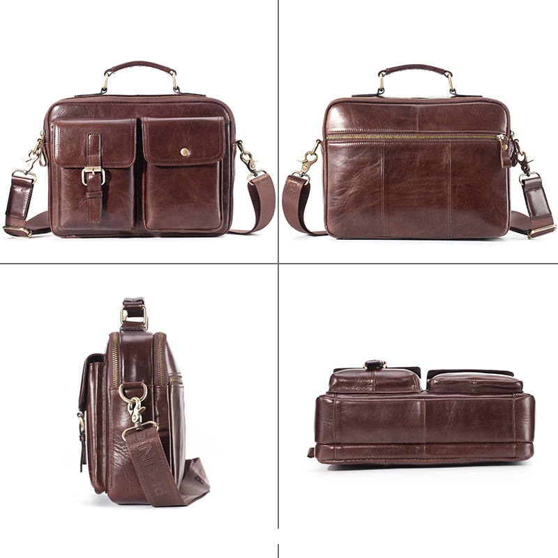 Brand New Cowhide Leather Mess - Leather Work Bag Mens 评论和价格