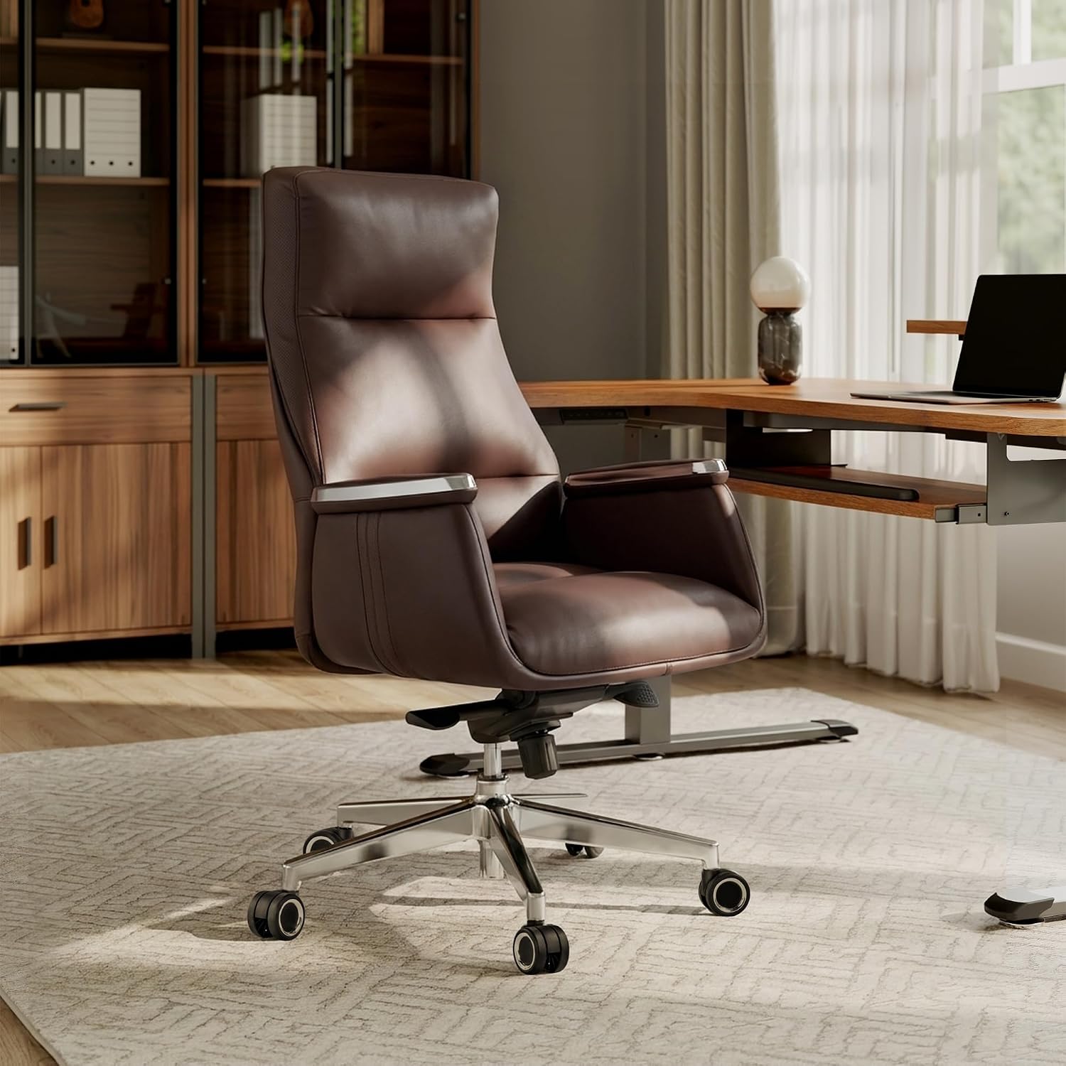 High Back Executive Office Cha - Upholstery Leather Work 评论和价格