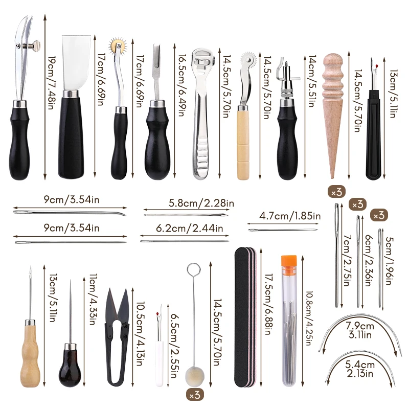 KRABALL Professional Leather C - Groover Stitching Tool 评论和价格